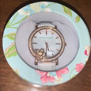 Authentic Laura Ashley bezel rhinestone watch